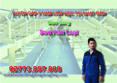 Tuyển gấp 5 nam làm việc tại Nhật Bản đơn hàng sơn kim loại