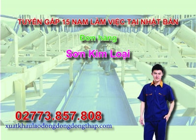 Tuyển gấp 15 nam làm việc tại Nhật Bản đơn hàng sơn kim loại