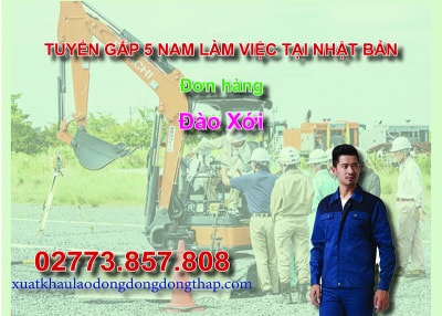 Tuyển gấp 5 nam làm việc tại Nhật Bản đơn hàng đào xới