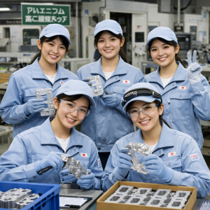 Tuyển gấp 5 nữ làm việc tại Nhật Bản đơn hàng Gia công và kiểm tra nhôm kim loại