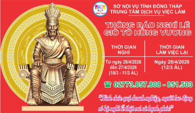 Thông báo lịch nghỉ lễ Giỗ tổ Hùng Vương