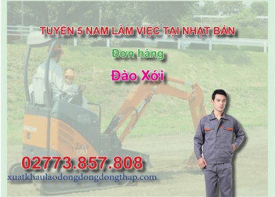 Tuyển 5 nam làm việc tại Nhật Bản đơn hàng đào xới