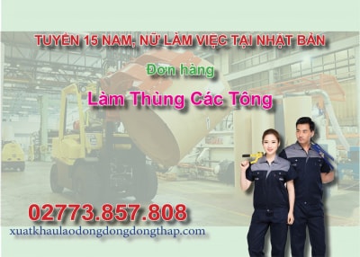 Tuyển 15 nam, nữ làm việc tại Nhật Bản đơn hàng làm thùng các tông