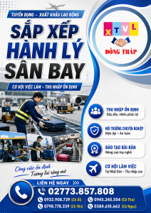 Tuyển gấp 30 nam làm việc tại Nhật Bản đơn hàng Sắp xếp hành lý sân bay