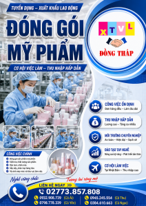 Tuyển gấp 30 nam nữ làm việc tại Nhật Bản đơn hàng Đóng gói mỹ phẩm