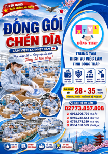 Tuyển gấp 5 nam làm việc tại Nhật Bản đơn hàng Đóng gói chén dĩa