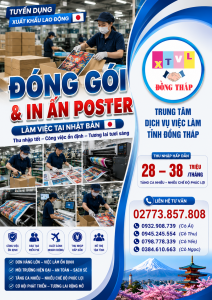 Tuyển gấp 5 nữ làm việc tại Nhật Bản đơn hàng Đóng gói in ấn poster