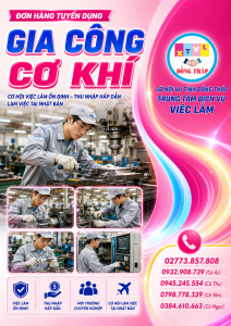 Tuyển gấp 7 nam làm việc tại Nhật Bản đơn hàng Gia công cơ khí