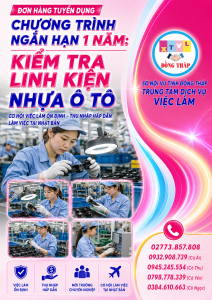 Tuyển gấp 10 nữ làm việc tại Nhật Bản đơn hàng Kiểm tra linh kiện nhựa ô tô