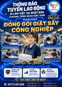Tuyển gấp  5 nữ làm việc tại Nhật Bản đơn hàng Đóng gói giặt sấy công nghiệp