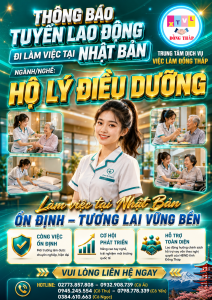 Tuyển gấp 5 nữ làm việc tại Nhật Bản đơn Hộ lý điều dưỡng