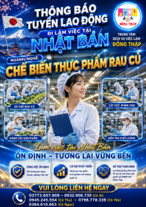 Tuyển gấp 10 nữ làm việc tại Nhật Bản đơn hàng Chế biến thực phẩm rạu củ
