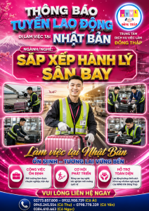 Tuyển gấp 20 nam làm việc tại Nhật Bản đơn hàng Sắp xếp hành lý sân bay