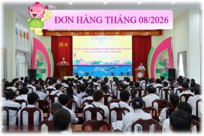 thông báo tuyển tháng 08 năm 2026 Tuyển 600 nam, nữ đi làm việc tại Nhật Bản theo hợp đồng thời vụ ngắn hạn 1 năm & dài hạn 3 năm