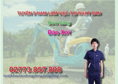 Tuyển 5 nam làm việc tại Nhật Bản đơn hàng đào xới