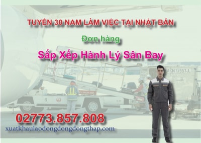 Tuyển 30 nam làm việc tại Nhật Bản đơn hàng sắp xếp hành lý sân bay