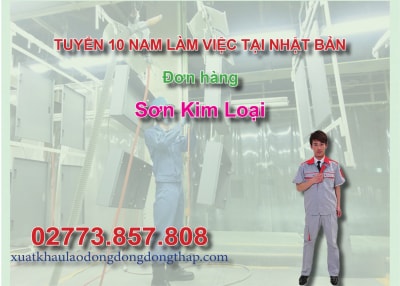 Tuyển 10 nam làm việc tại Nhật Bản đơn hàng sơn kim loại