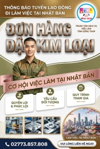 Tuyển gấp 10 nam làm việc tại Nhật Bản đơn hàng Dập kim loại