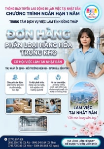 Tuyển gấp  30 nữ làm việc tại Nhật Bản đơn hàng Phân loại thực phẩm trong kho