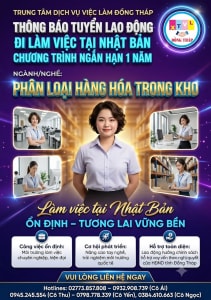Căn cứ vào thông báo tuyển dụng lao động đi làm việc tại Nhật Bản của công ty đưa người lao động đi làm việc ở nước ngoài theo hợp đồng. Trung tâm...