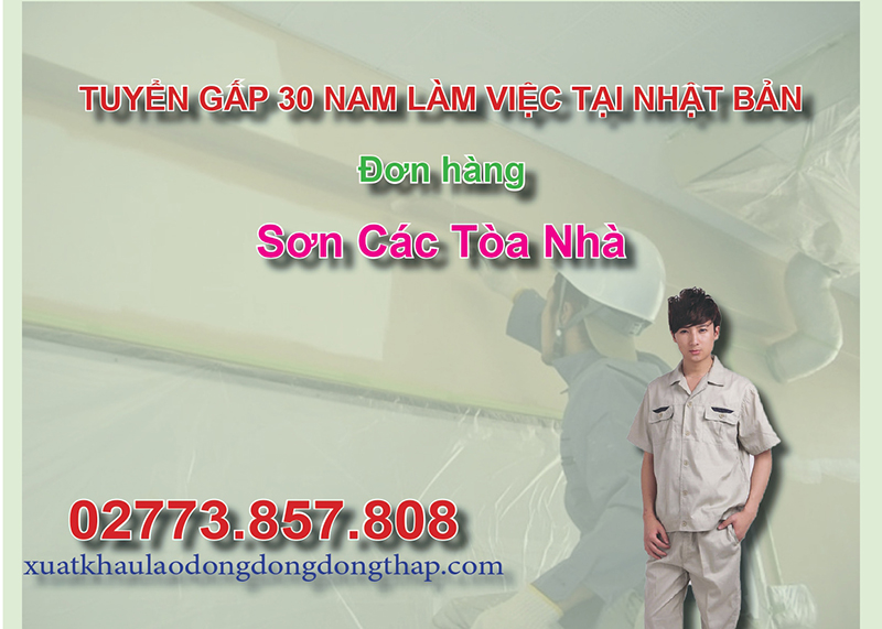 Tuyển gấp 30 nam làm việc tại Nhật Bản đơn hàng sơn các tòa nhà