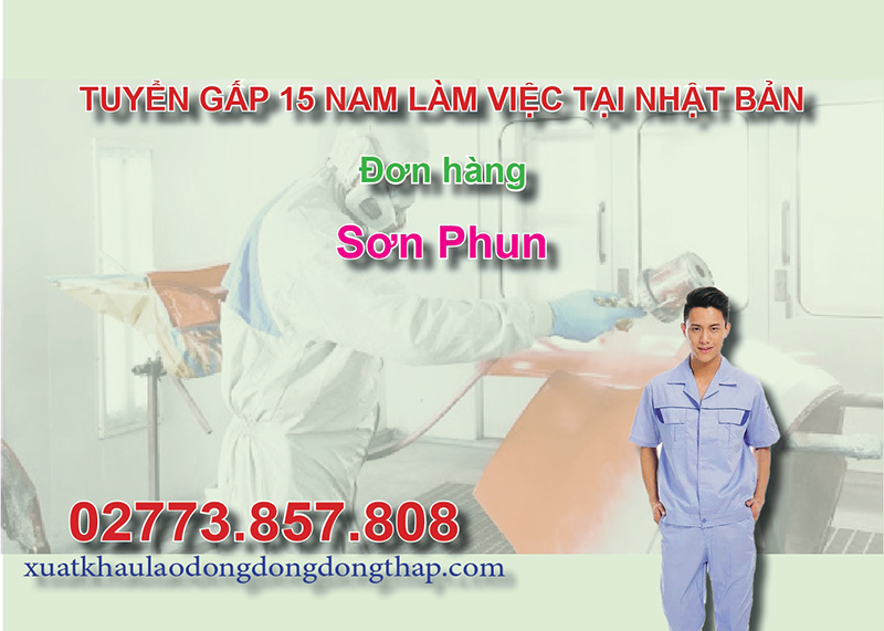 Tuyển gấp 15 nam làm việc tại Nhật Bản đơn hàng sơn phun