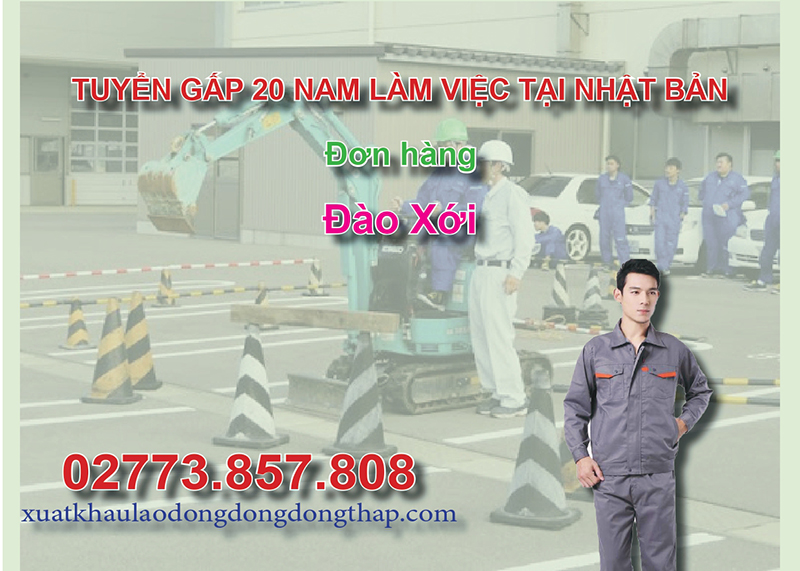 Tuyển gấp 20 nam làm việc tại Nhật Bản đơn hàng đào xới