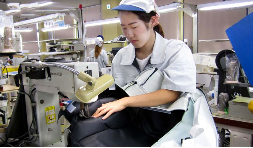 Tuyển gấp  6 nữ làm việc tại Nhật Bản đơn hàng May nệm ghế ô tô