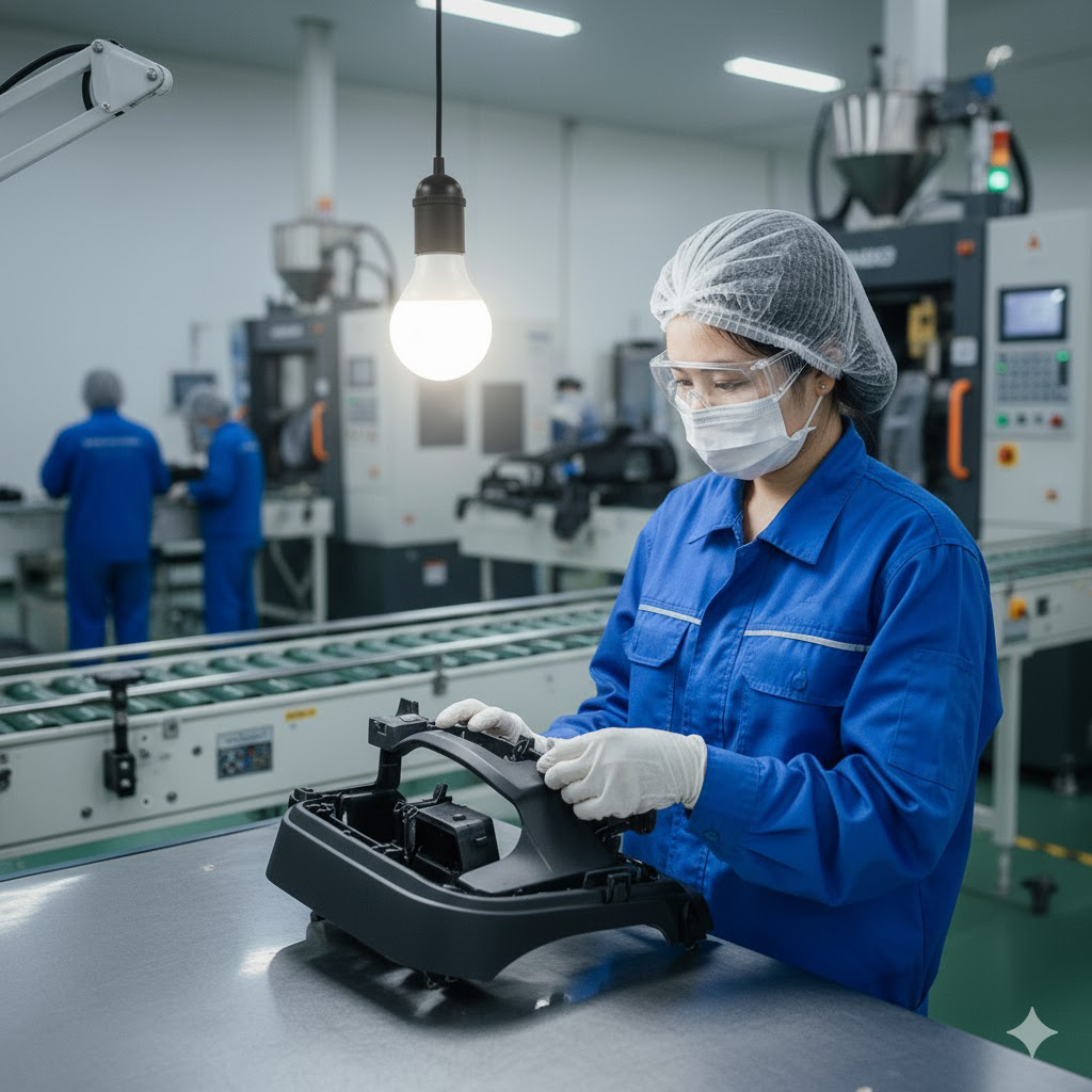 Tuyển gấp  16 nữ làm việc tại Nhật Bản đơn hàng Kiểm tra linh kiện nhựa xe hơi