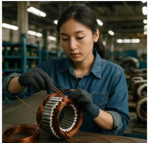Tuyển gấp  2 nữ làm việc tại Nhật Bản đơn hàng Quấn dây điện mô tơ
