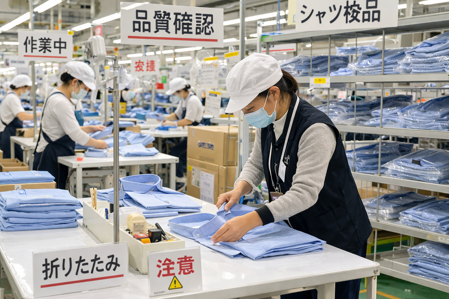 Tuyển gấp 12 nữ làm việc tại Nhật Bản đơn hàng Đóng gói quần áo công nghiệp