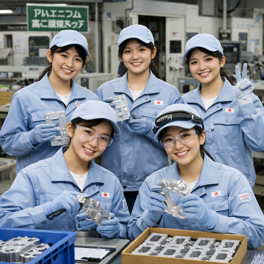 Tuyển gấp 5 nữ làm việc tại Nhật Bản đơn hàng Gia công và kiểm tra nhôm kim loại