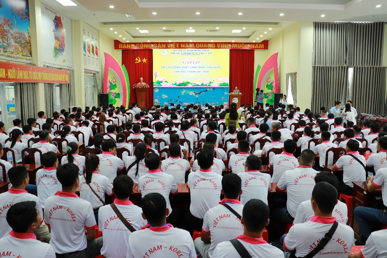 Thêm 285 lao động Đồng Tháp sang Hàn Quốc trong những ngày cuối tháng 3/2026
