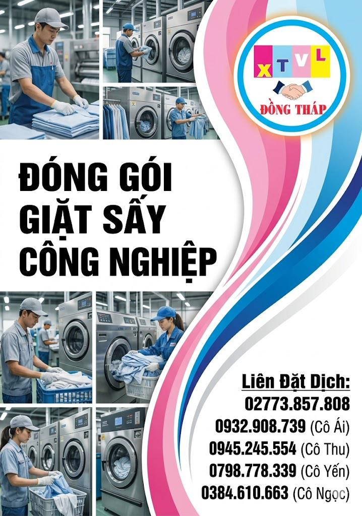 Tuyển gấp 5 nữ làm việc tại Nhật Bản đơn hàng Đóng gói giặt sấy công nghiệp