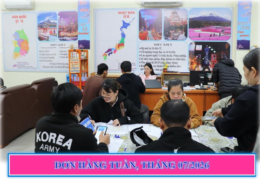 Thông báo Tuyển 45 nam, nữ đi làm việc tại Nhật Bản hợp đồng 3 năm